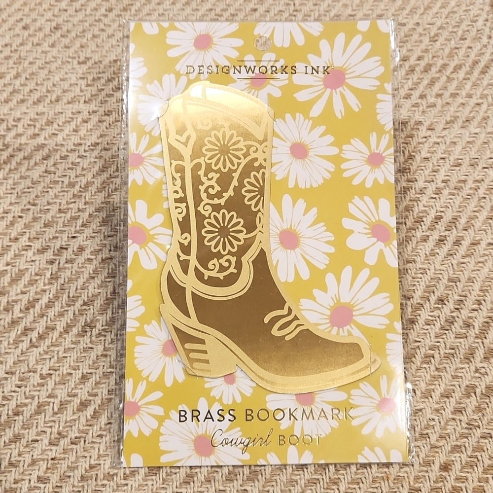 Brass boot bookmark